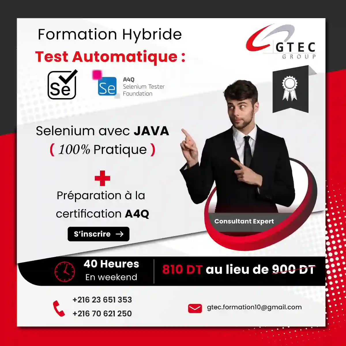 Formation Selenium avec Java & préparation à la certification A4Q