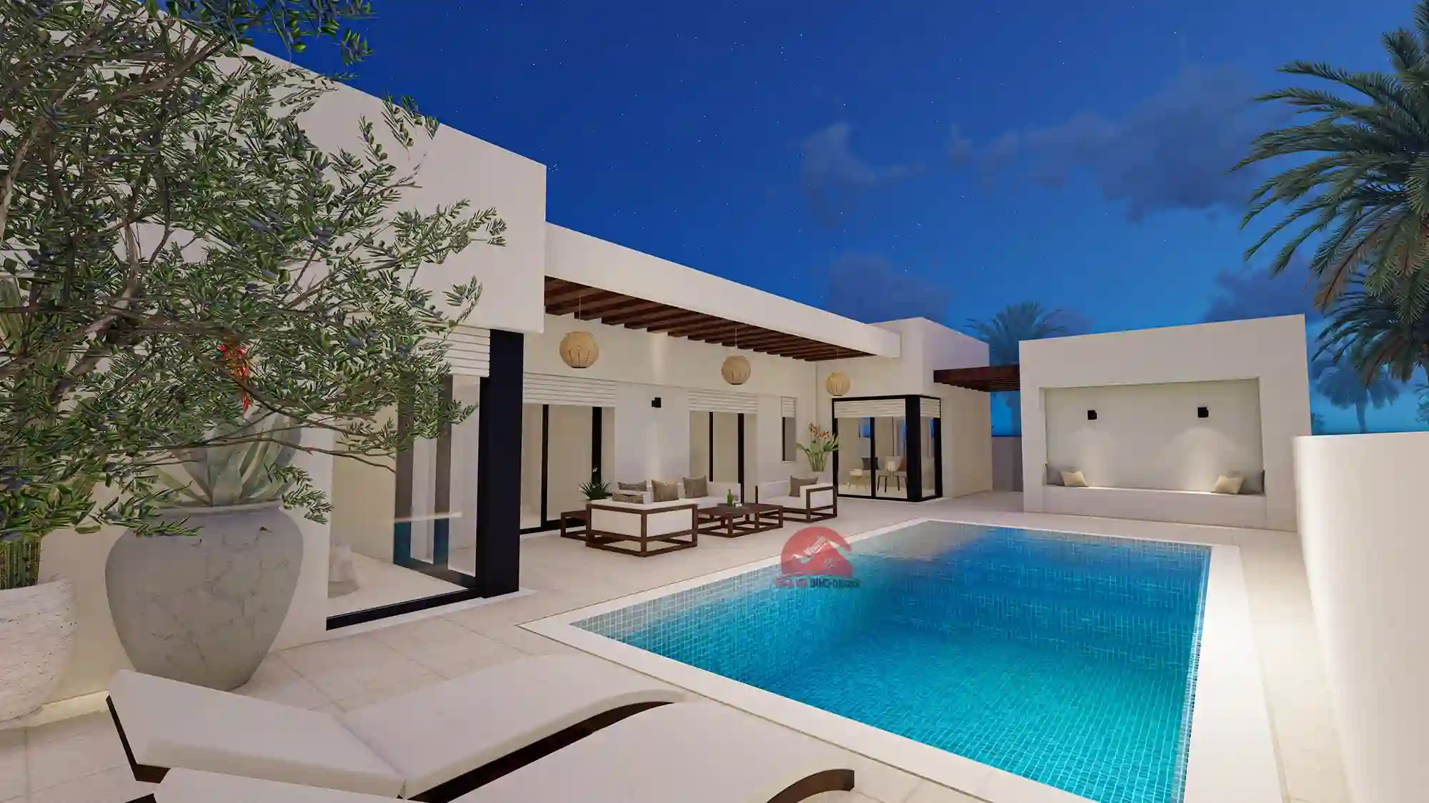 Villa en u et Piscine Privée à Houmt Souk Djerba – réf P6530