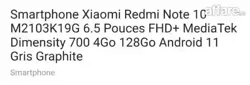 Redmi Note 10 5g 128 go