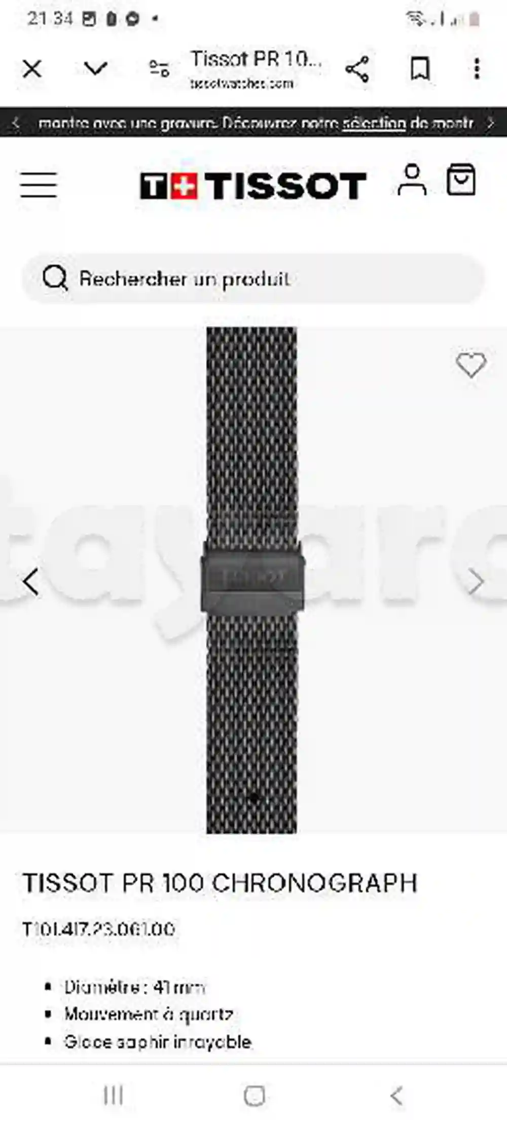 Montre Tissot - Vue 3