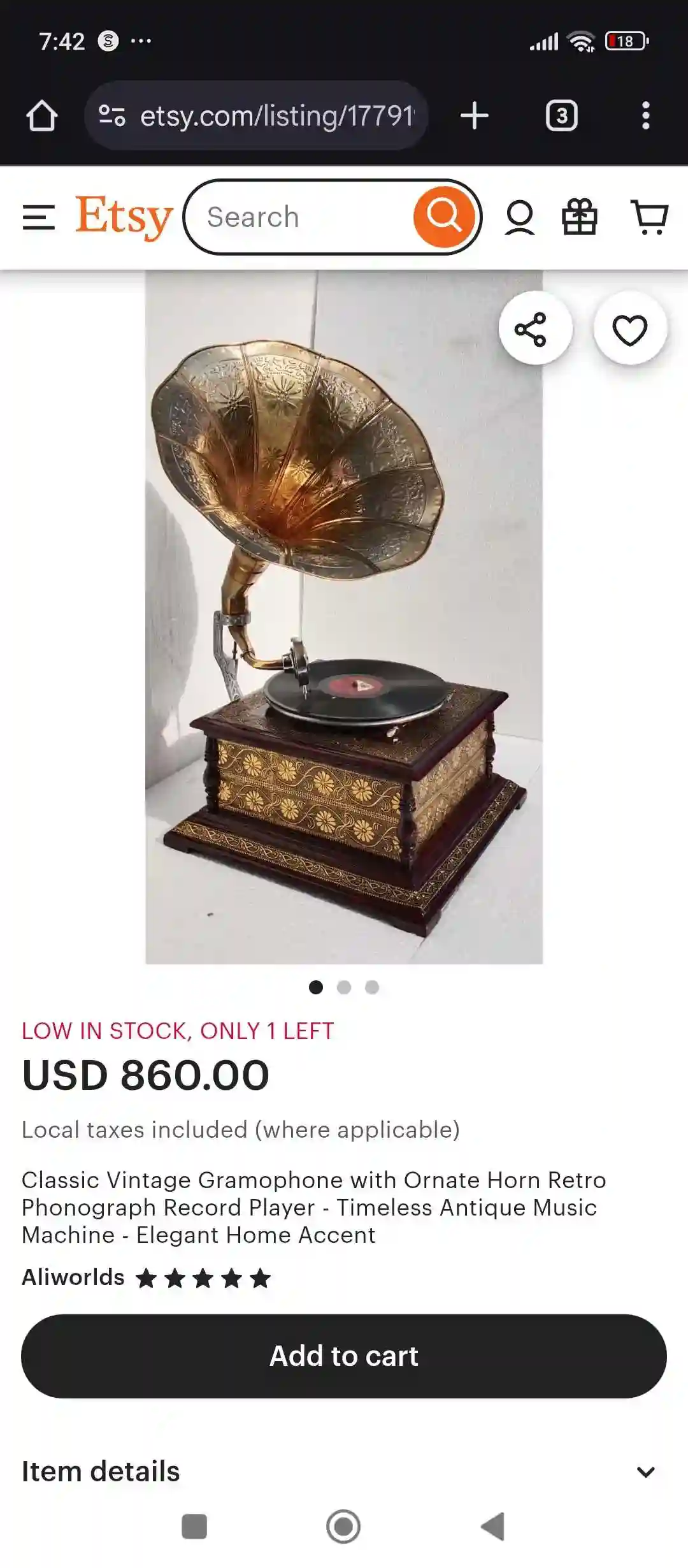 Gramophone Vintage - Vue 3