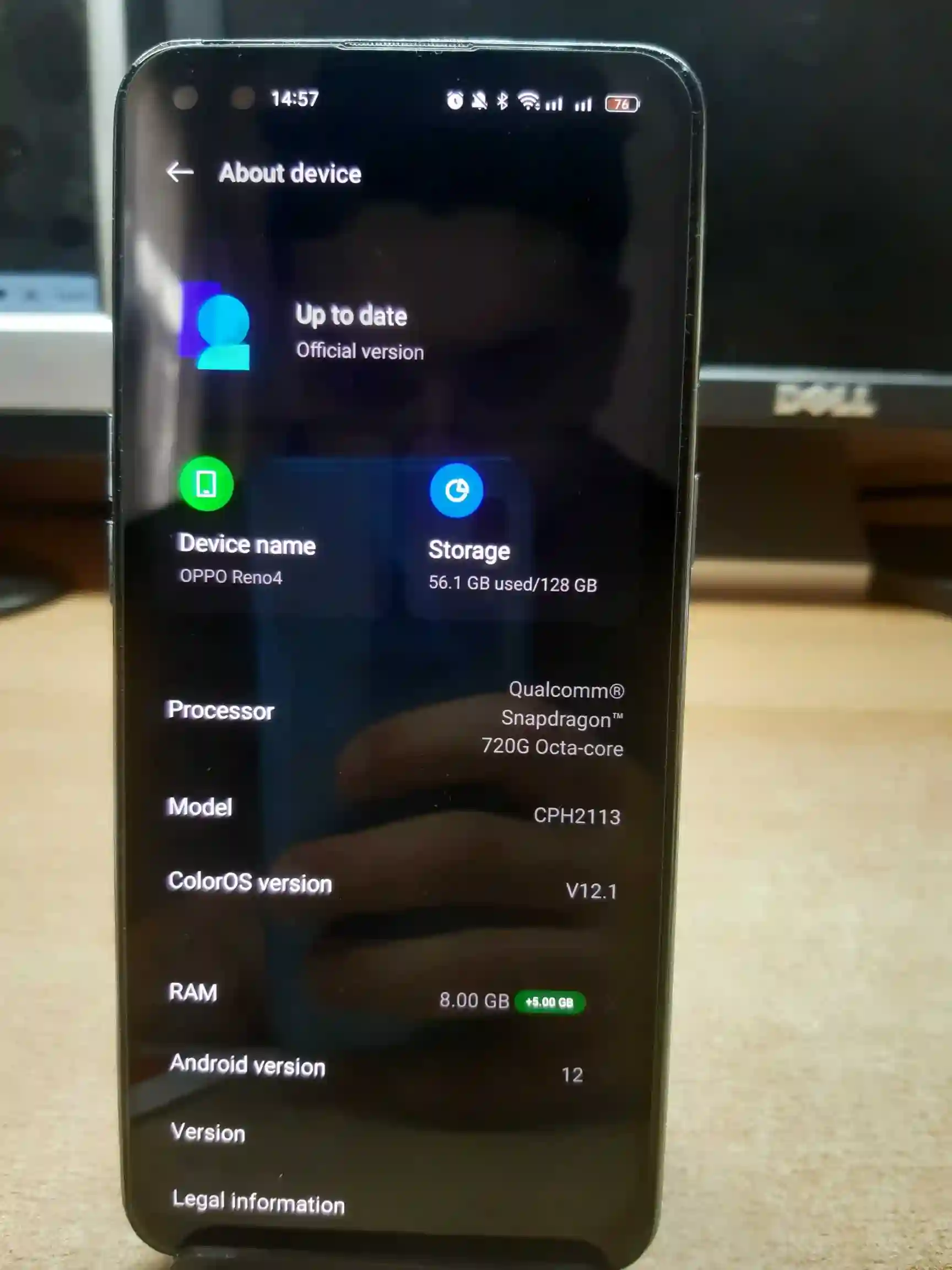 Oppo Reno 4 8+5128 - Vue 1