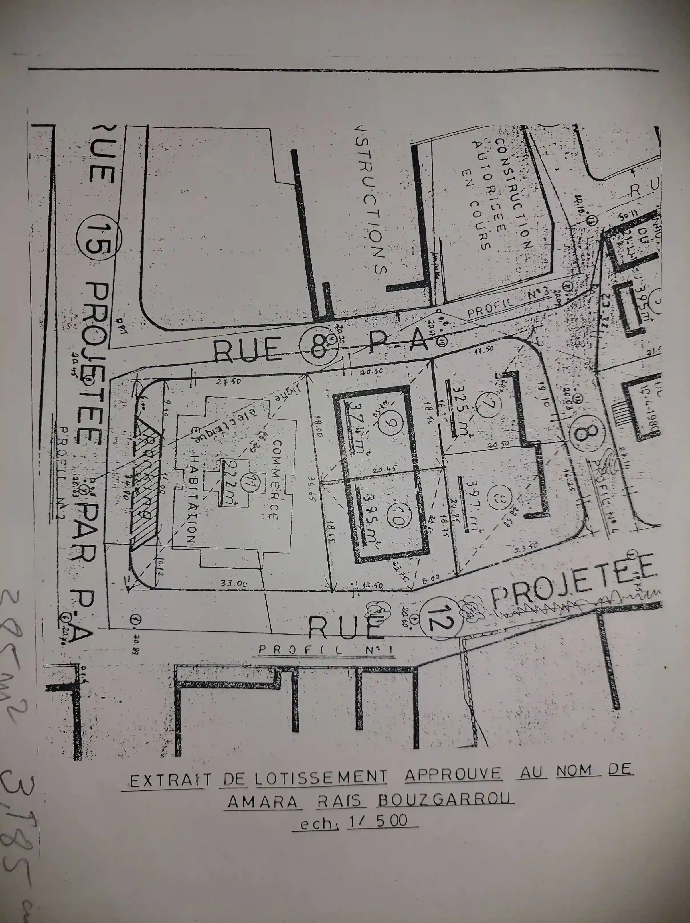 Terrain Titre 385m² a Monastir - Vue 1