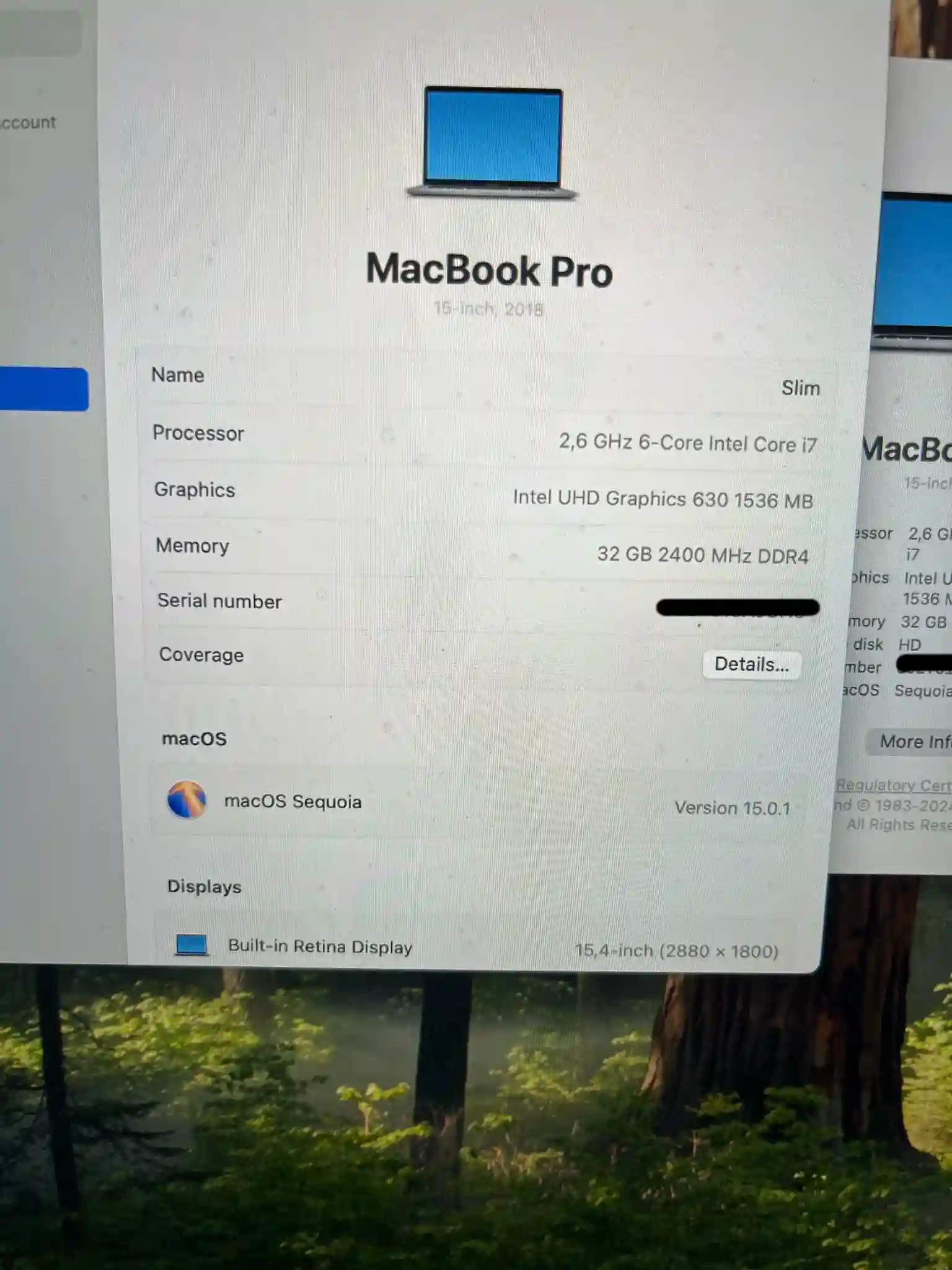 Macbook pro i7 15 Inch Tres bon Etat à La Soukra - Vue 1