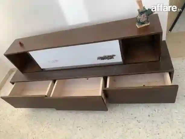 Table TV 📺 Avec Élément « Sans Télévision »avec Table Base