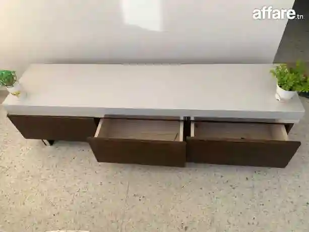 Table TV 📺 Avec Élément « Sans Télévision »avec Table Base - Vue 4
