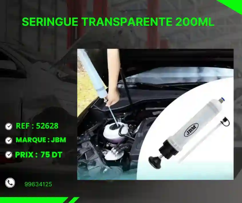 A Vendre Materiel DE Garage REF 52628 Seringue Transparente 200ml - Vue 3