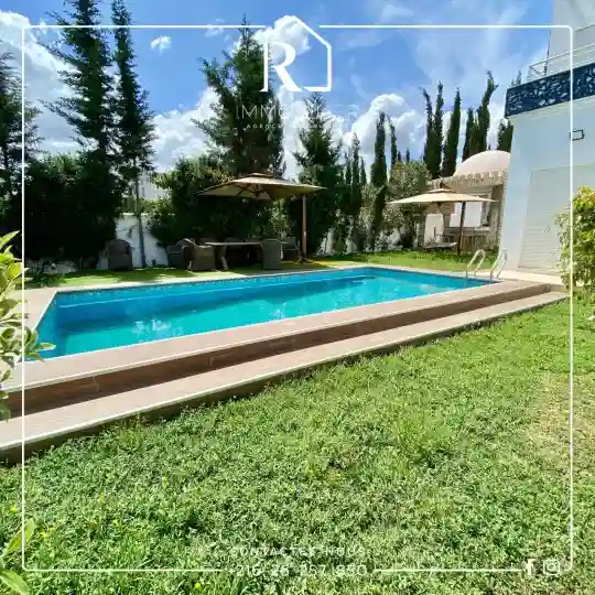 Location Estivale Hammamet Villa Avec Piscine de Type S+4 - Vue 5