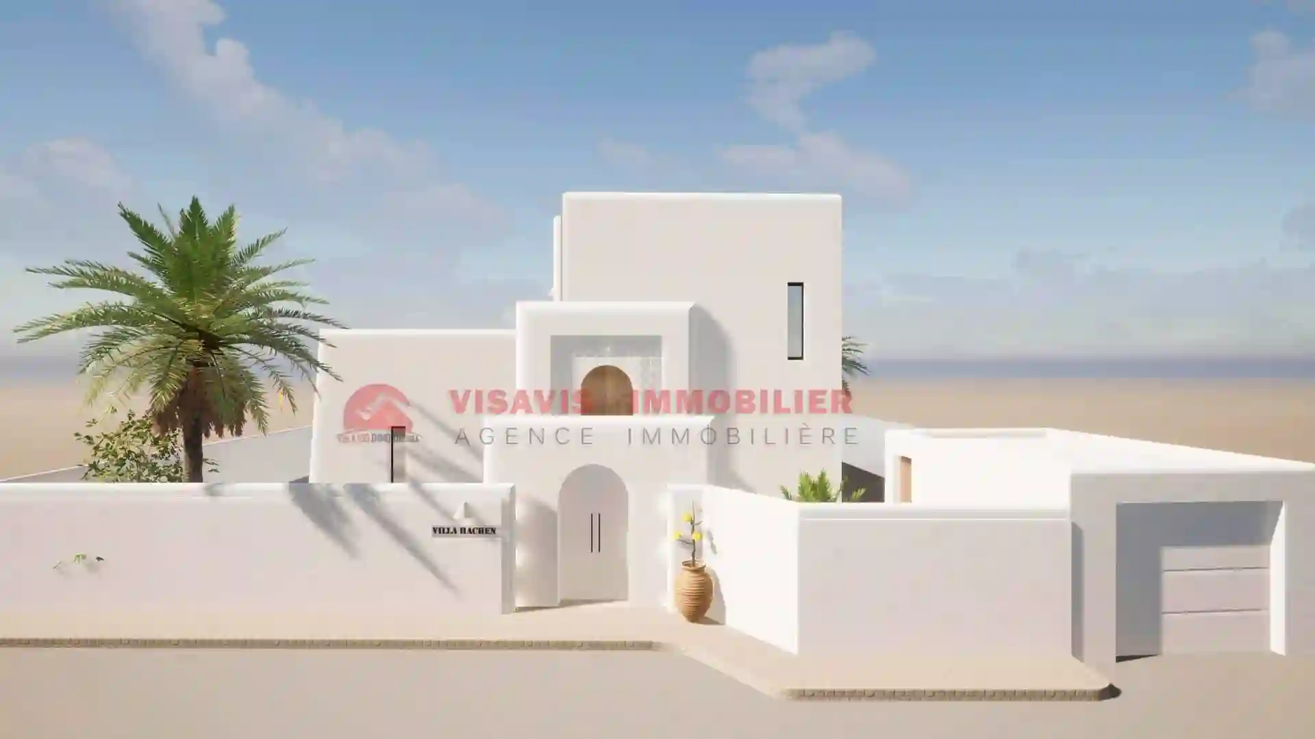 Villa Avec Piscine Titre Bleu Zone Urbaine À Djerba