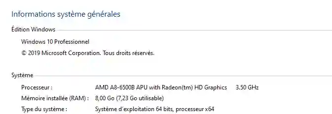 HP Elitedesk 705 G1 SFF AMD A8 - 8Go RAM 480go SSD Windows 10 - Vue 5