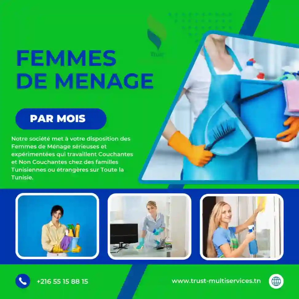 Femme de Ménage par Mois a Marsa