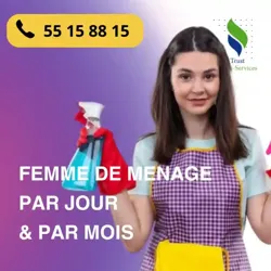 Femme de Ménage par Mois Couchante a Rades