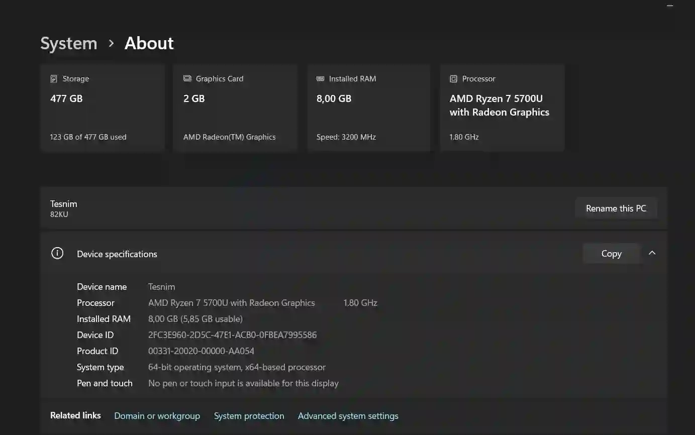 Lenovo Ideapad 3 ( Ram 8GO et 512go Ssd)