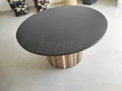 Table de Salon en Bois Noire