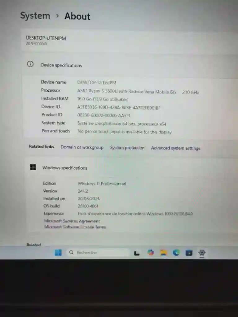 Pc Thinkpad 16 Ram _512 SSD ⚡amd Radeon Ryzen 5 🔝 Gamme Pro - Vue 6