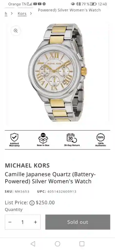 Montre D'origine Michel Kors - Vue 6
