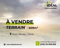 Av Terrain de 609m² Alain Savary