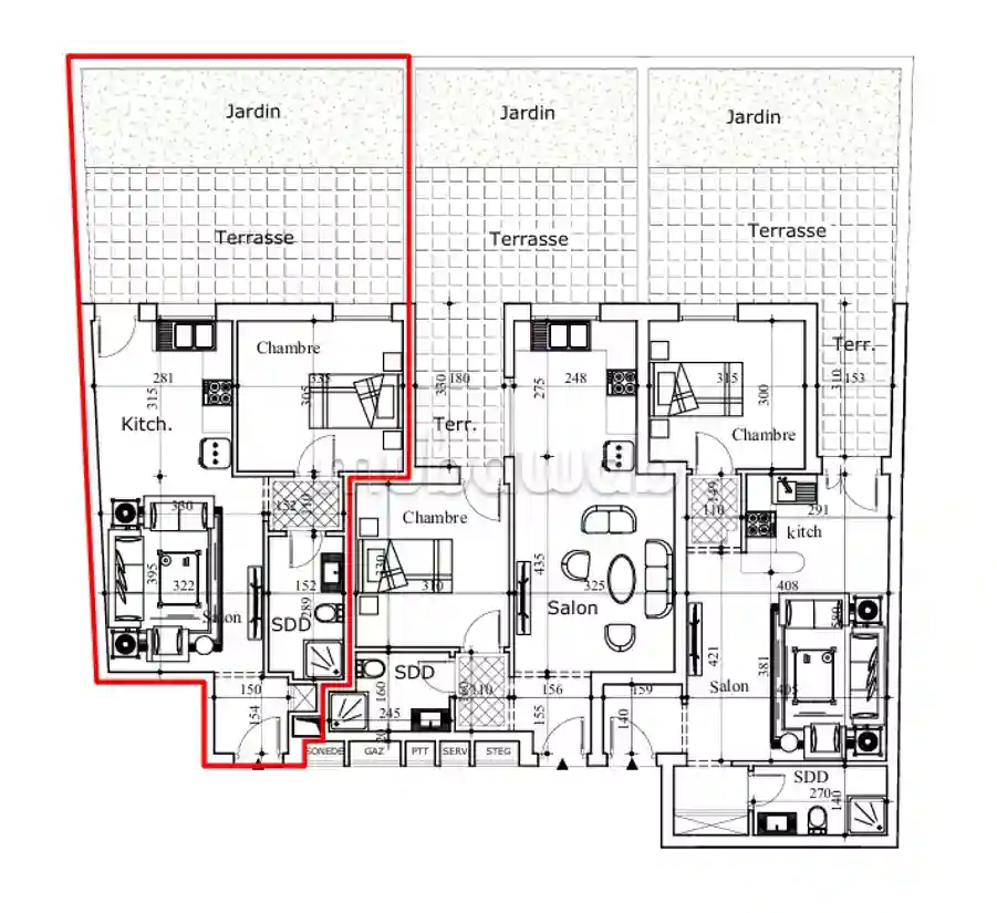 Des Appartements S1 à Khzema Sousse - Vue 1