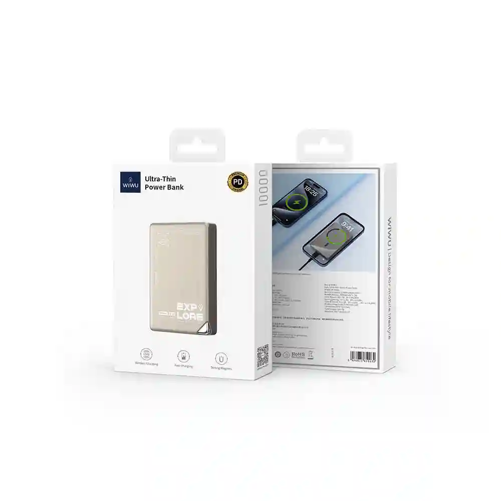 Wiwu Ultra Thin Magsafe Powerbank 10000mah 15W Wi-p020 - Vue 1
