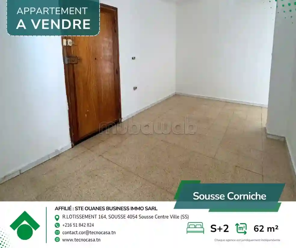 Vendre – Appartement S2 à la Corniche Sousse - Vue 2