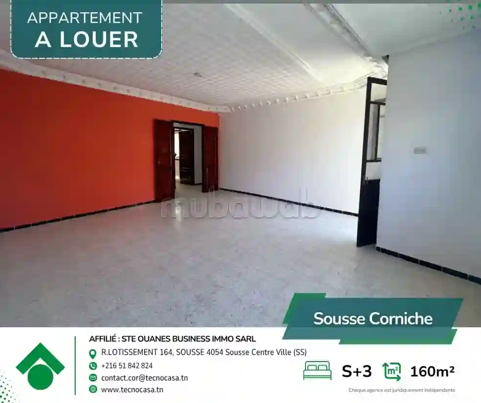 A Louer Appartement s3 Spacieux a Corniche