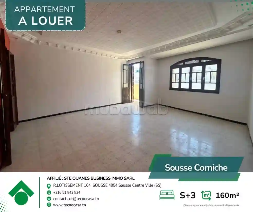 A Louer Appartement s3 Spacieux a Corniche - Vue 2