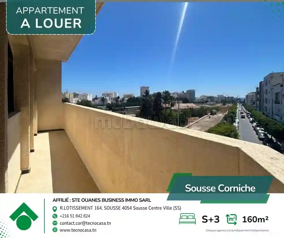 A Louer Appartement s3 Spacieux a Corniche - Vue 3