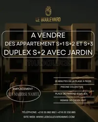 A Vendre Appartement S1 S2 S3 Duplex à Nabeul