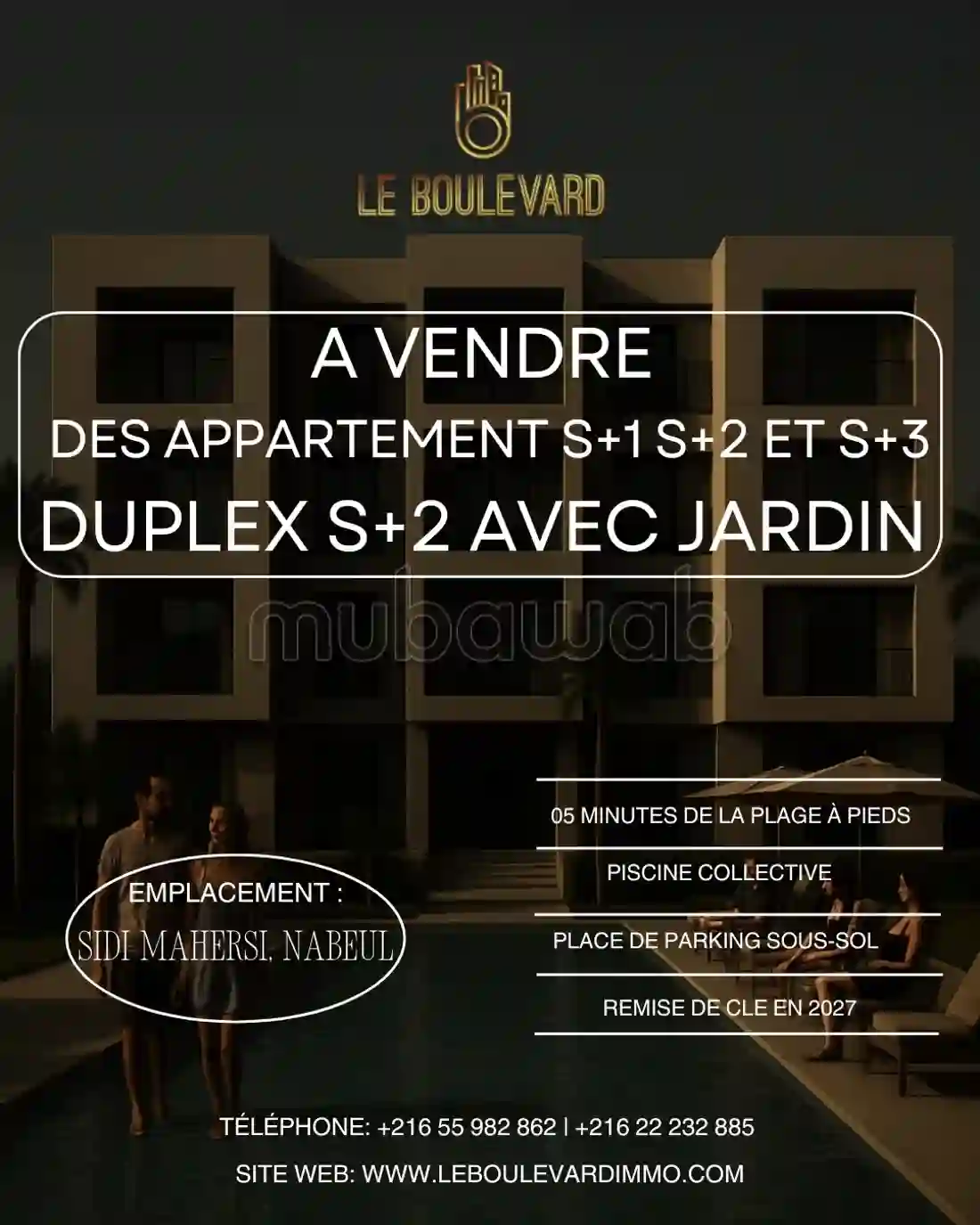 A Vendre Appartement S1 S2 S3 Duplex à Nabeul