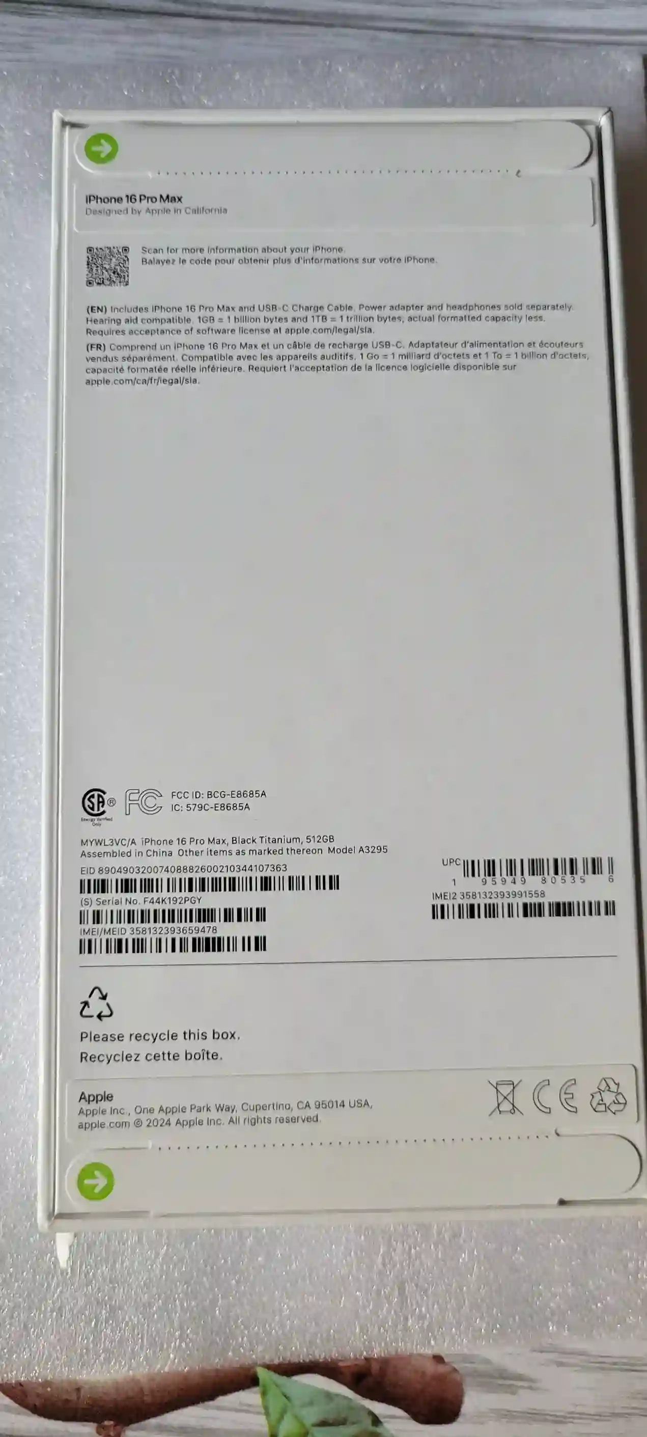 Iphone 16 pro max 512 GB