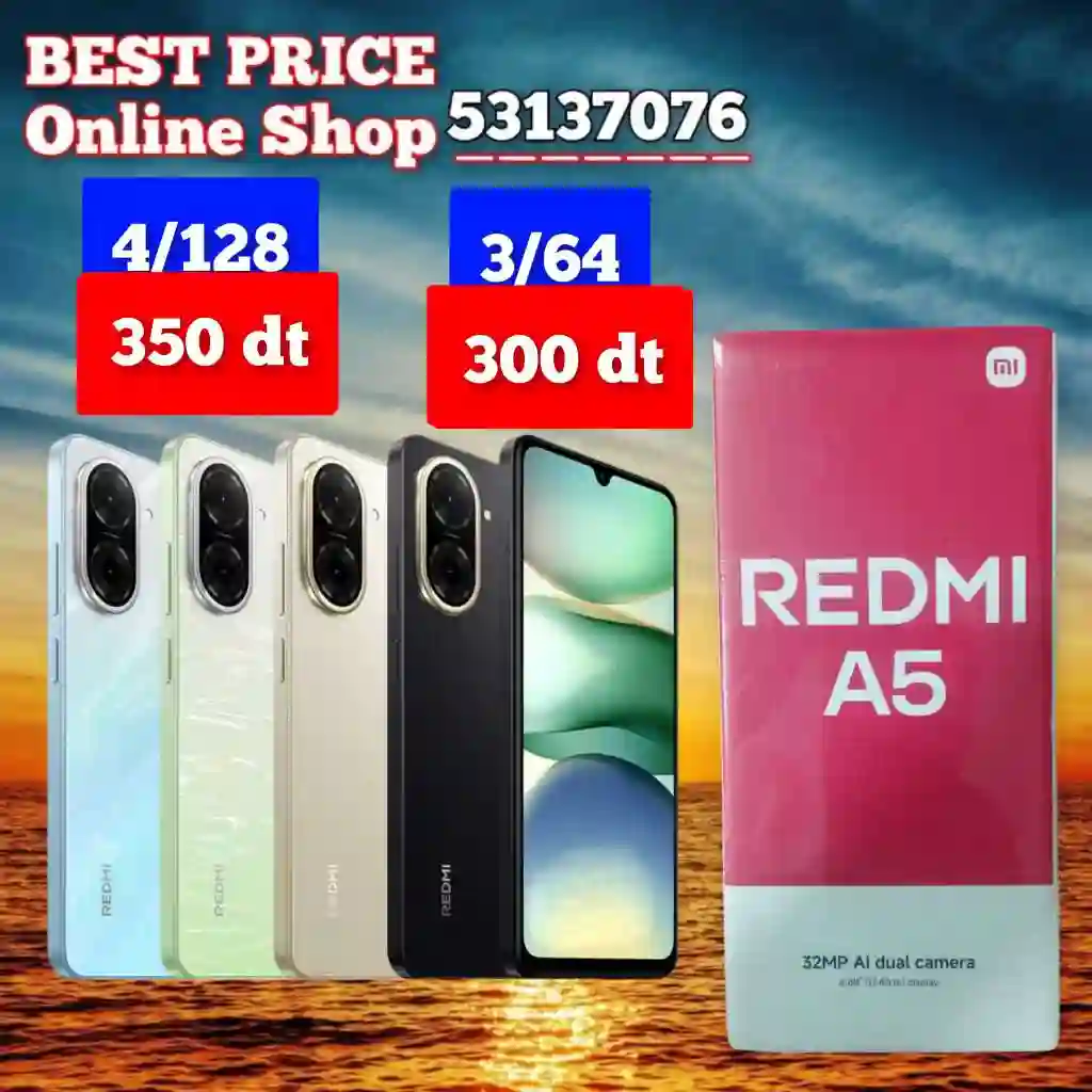 Redmi A5 Cacheté Paquet Fermé Validé✔️ ➖464300 dt ➖6128350 dt