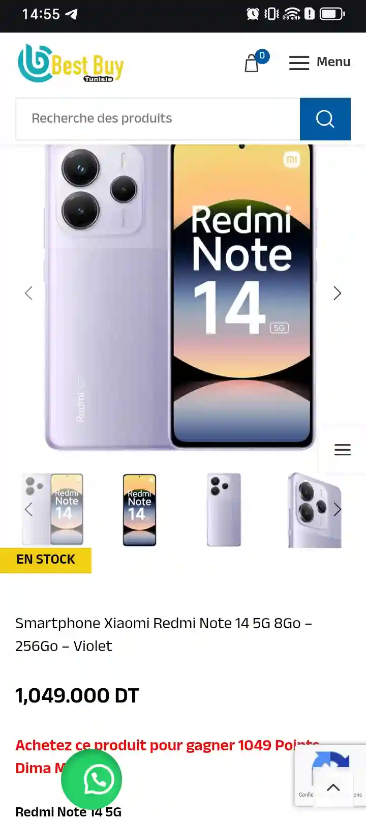 Smartphone Xiaomi Redmi Note 14 à Fouchana - Vue 2