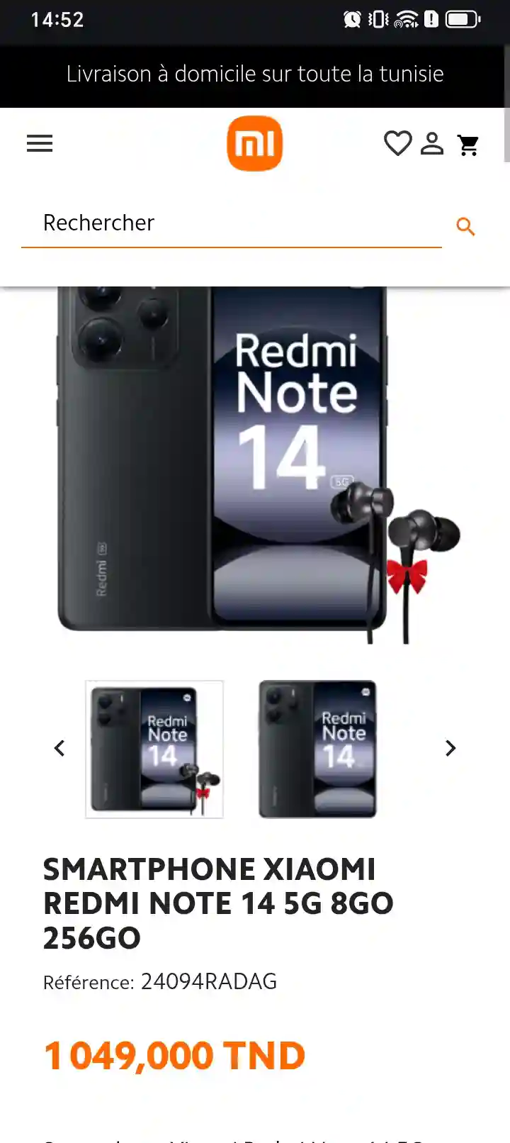 Smartphone Xiaomi Redmi Note 14 à Fouchana - Vue 4