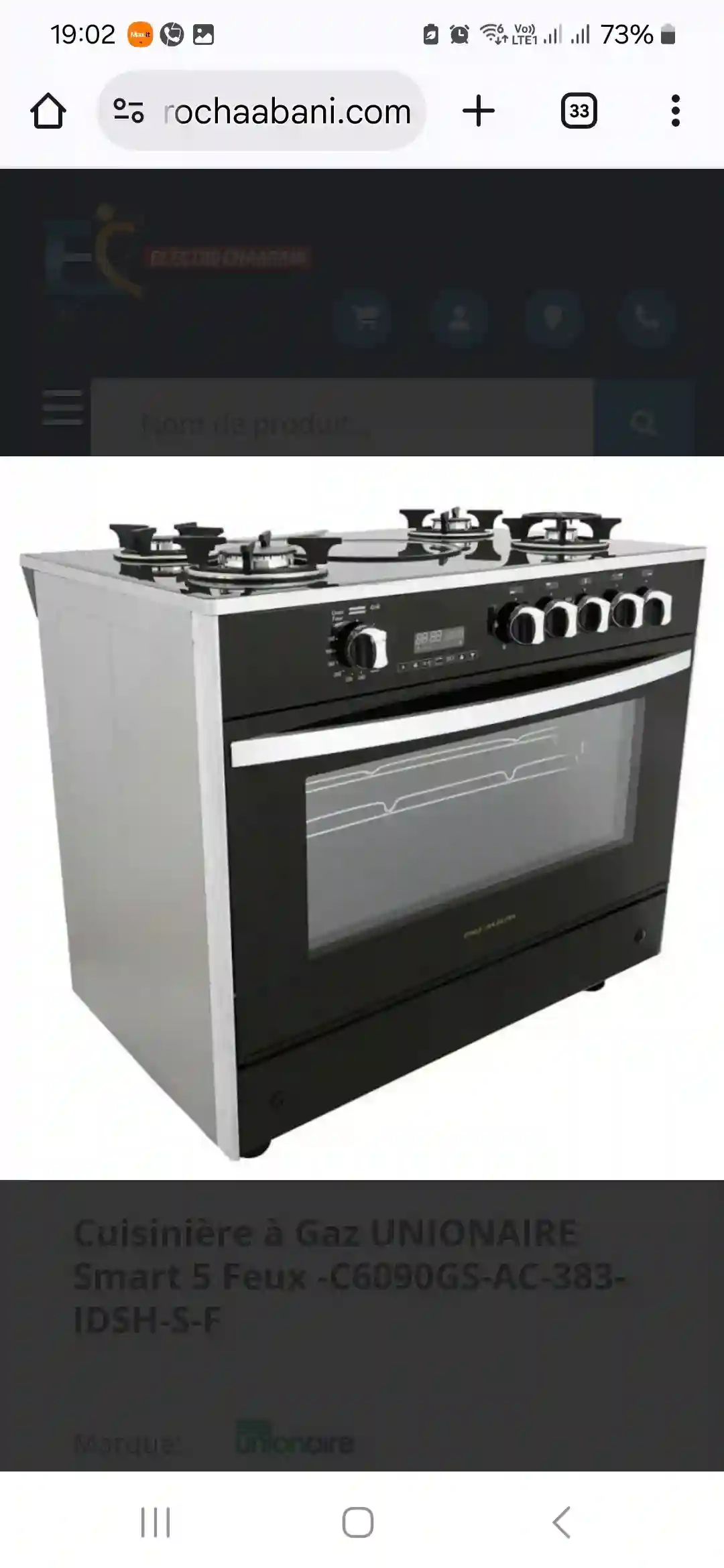 Cuisinière Hotte 90cm - Vue 3