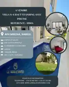 A Villa s4 Avec Piscine afh Ref1180a à Cite Universitaire - Vue 3