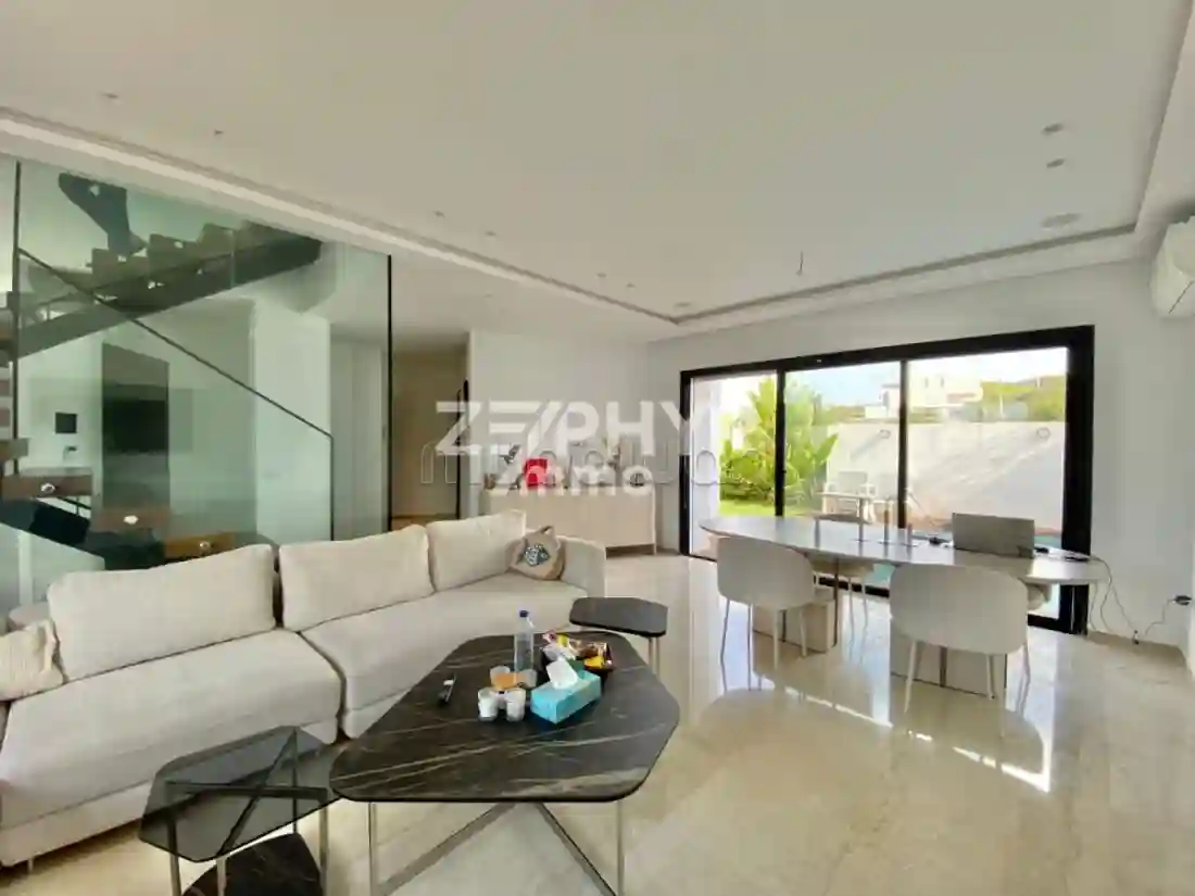 A Louer Villa Jumelée S4 Avec Piscine à Gammarth - Vue 2