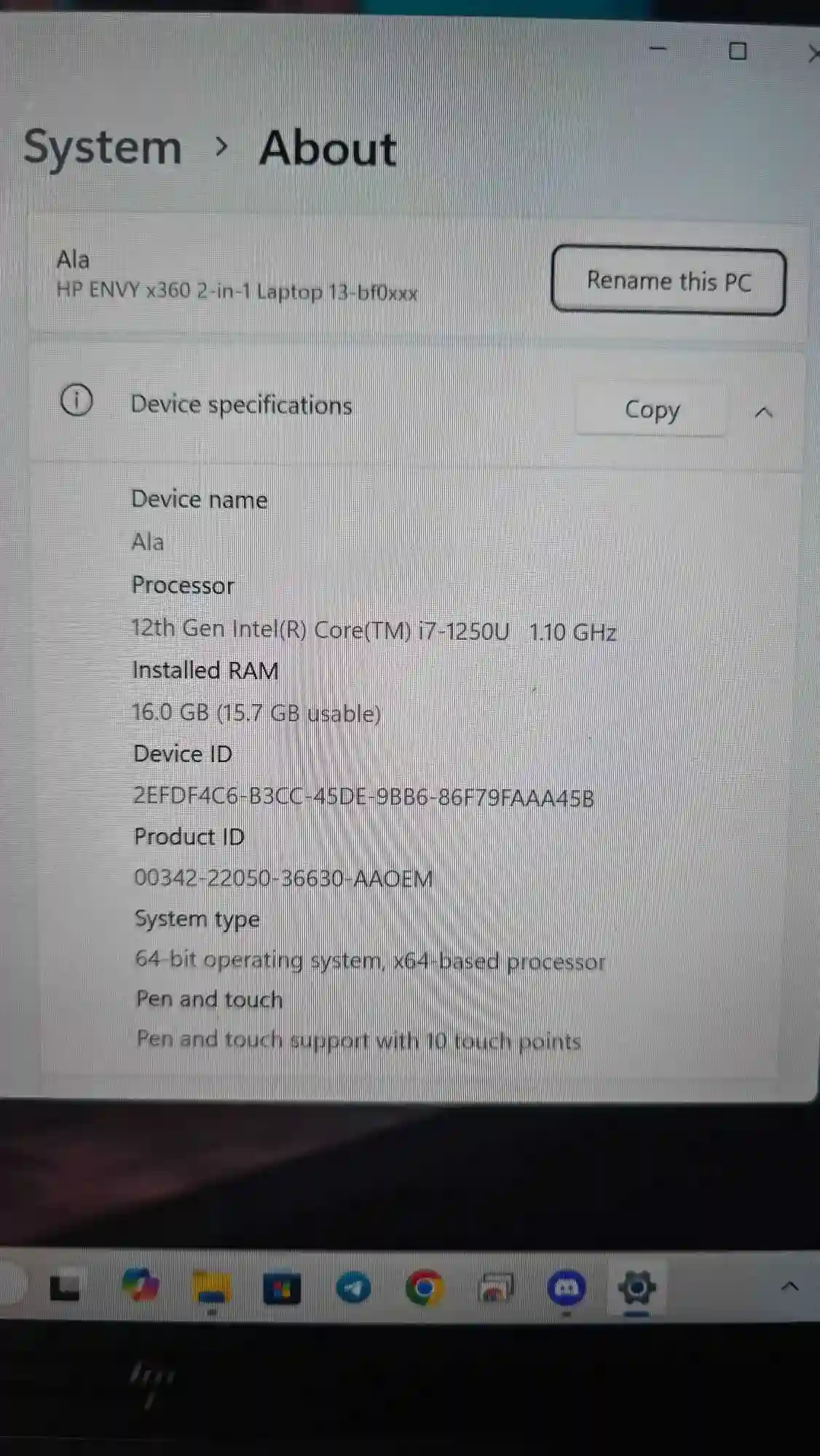HP Envy X360 2-in-1 Laptop 133" Touch Screen - Vue 1