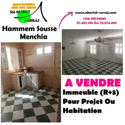 Petite Immeuble r3 Pour Projet ou Habitation à Hammam Sousse