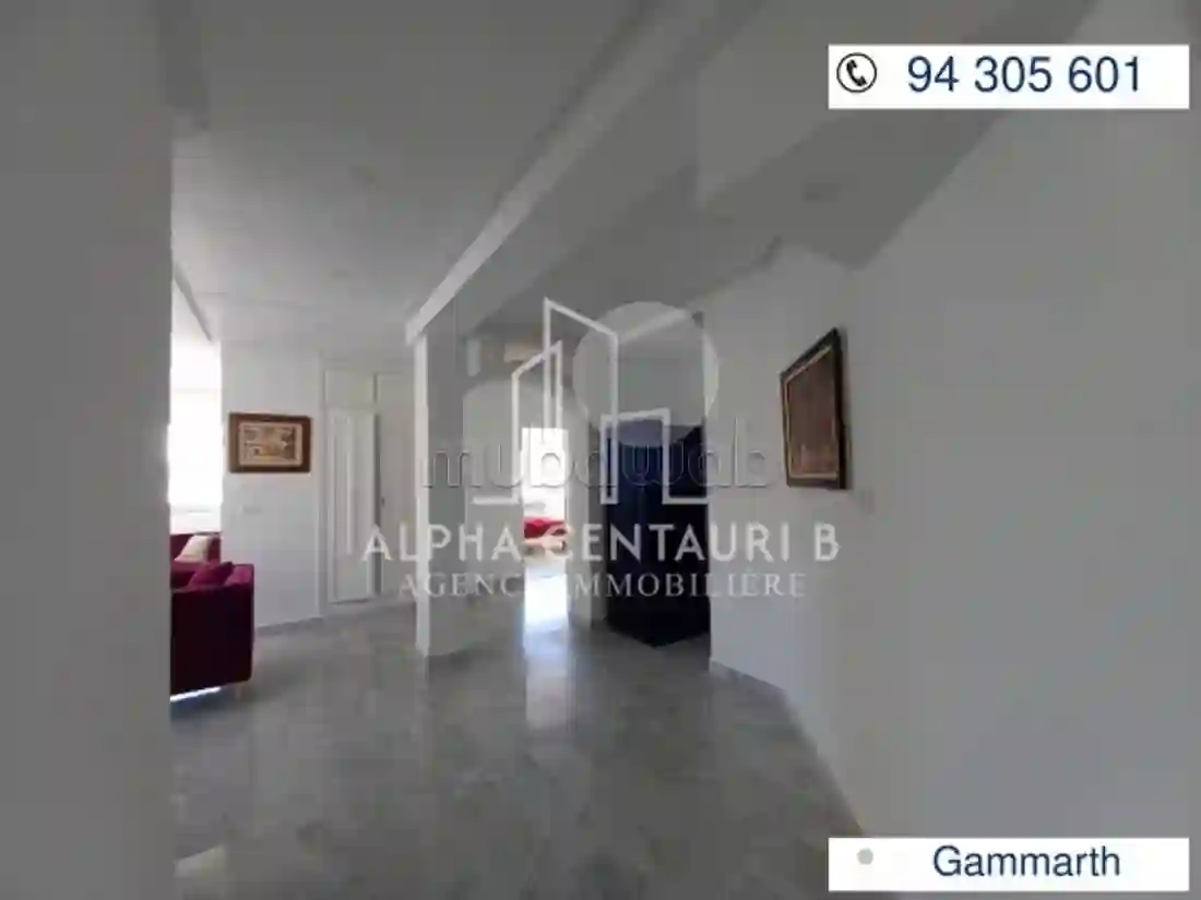 A Louer un Appartement en S2 Meublé à Gammarth