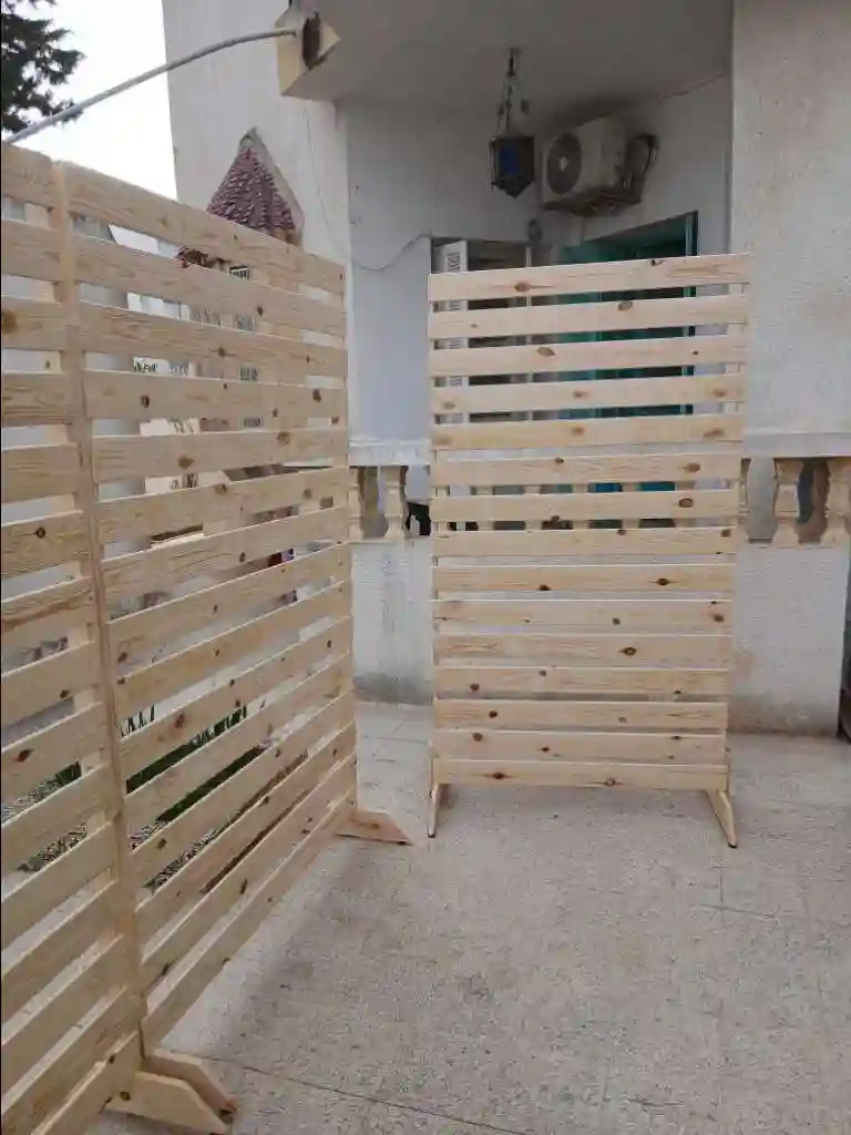 Paravent Séparation et Habillage en Bois - Vue 1