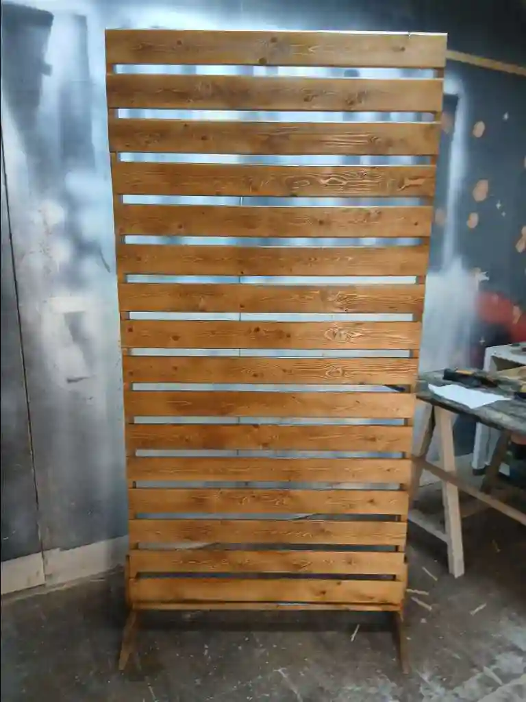 Paravent Séparation et Habillage en Bois - Vue 4