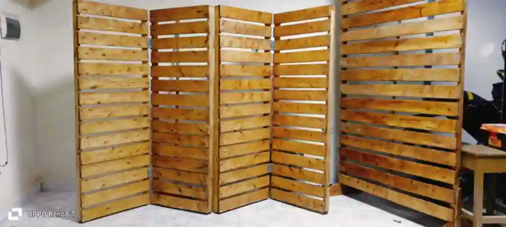 Paravent Séparation et Habillage en Bois - Vue 7