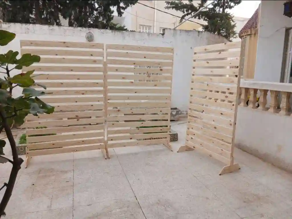 Paravent Séparation et Habillage en Bois - Vue 9