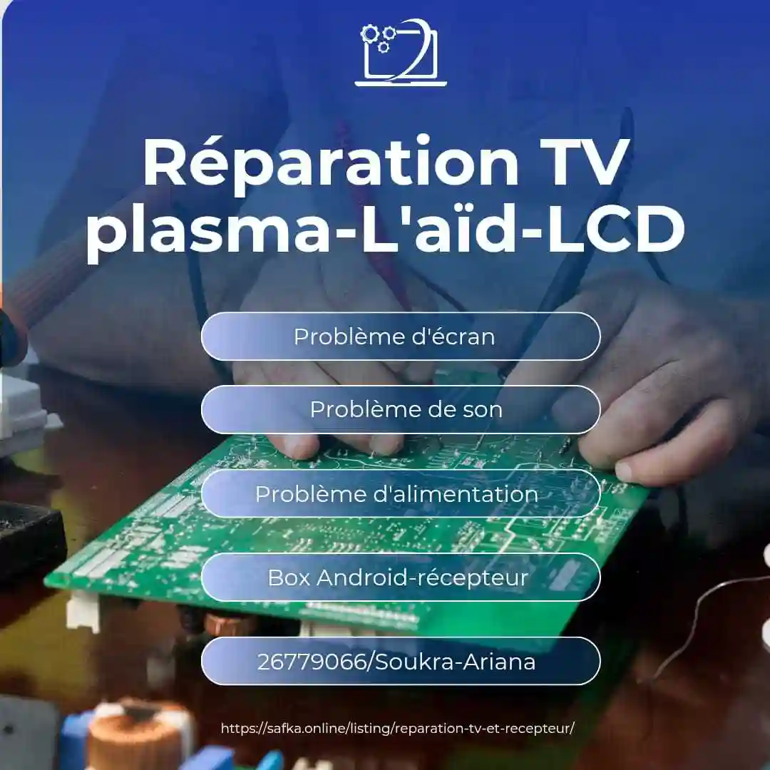 Réparation TV a Domicile Plasma LCD led et Parabole 📡 Satellite - Vue 1