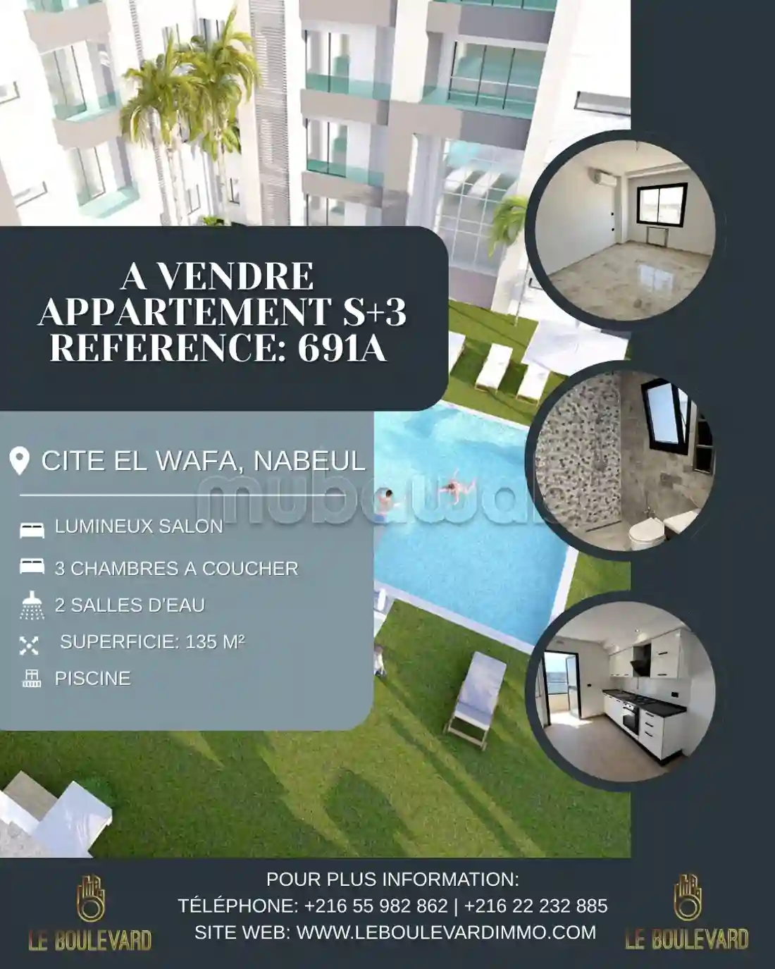 A Vendre Appartement S3 à AFH Mrezga Nabeul - Vue 3
