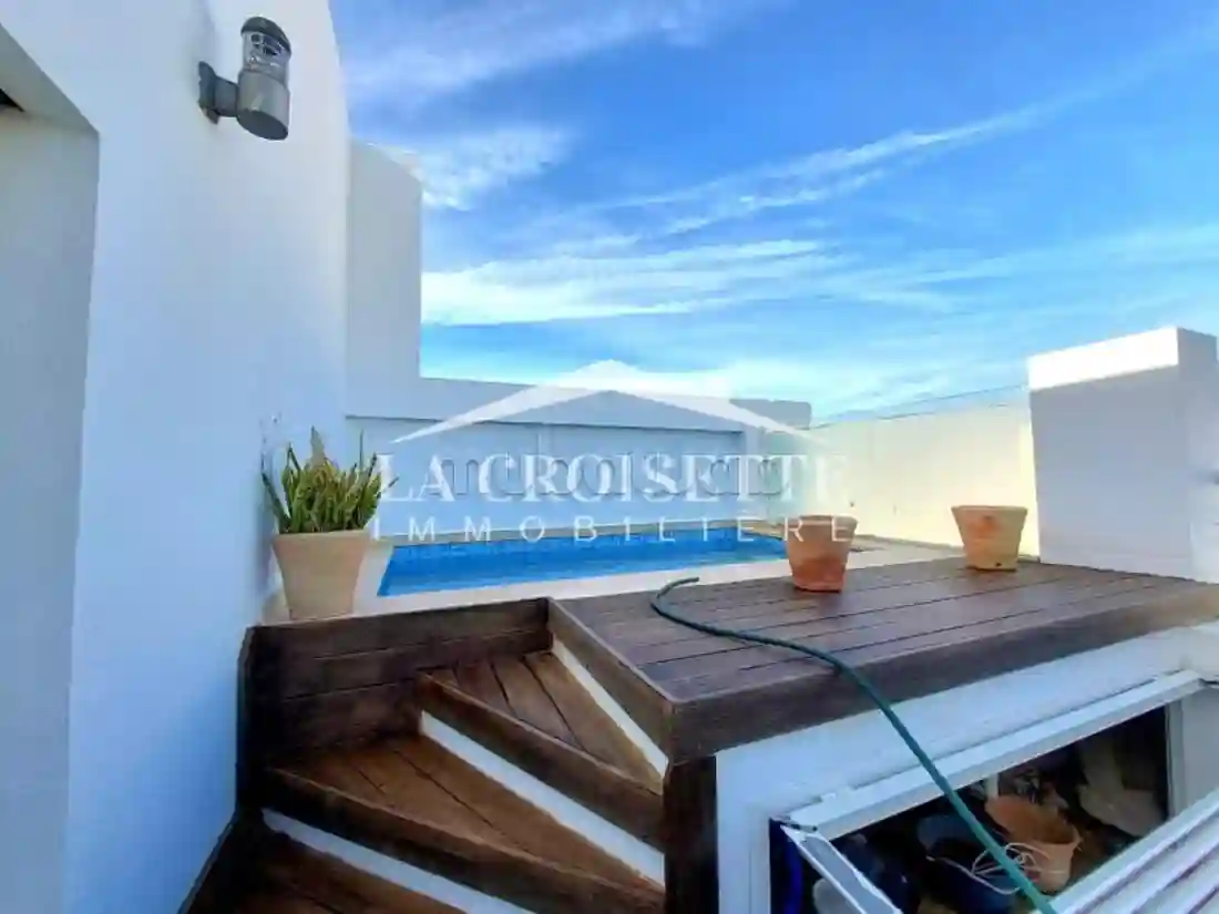 Triplex S4 Meublé Avec Piscine à Gammarth - Vue 1