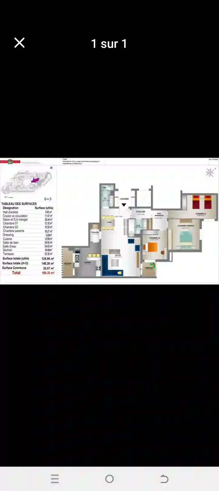 App Haut Standing à Residence Jinene El Mourouj