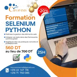 Formation Sélénium Python à El Menzah