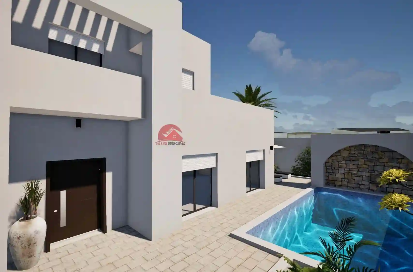 Projet de Villa Avec Piscine à Houmt Souk Djerba zu p 741 - Vue 3
