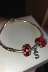 Bracelet Pandora Italy en Argent Massif et Acier Inoxidable